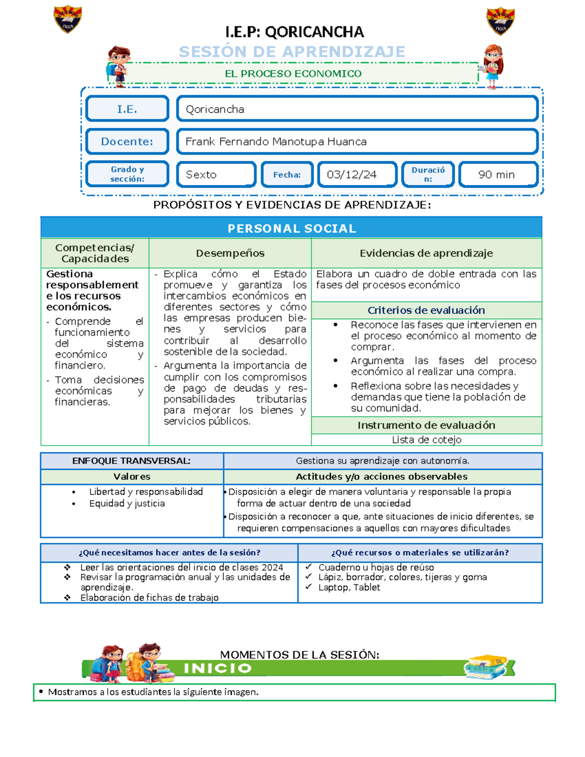 Sa Comu De Mayo Wrvsv Sesi N De Aprendizaje Prop Sitos Y