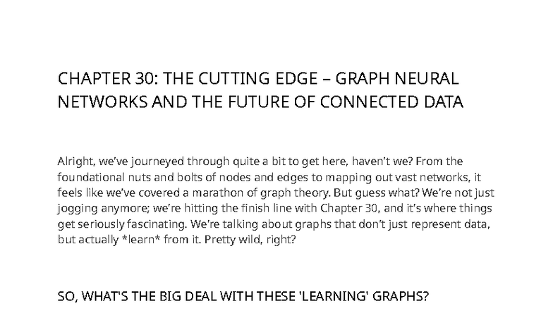 CHAPTER 30: GRAPH NEURAL NETWORKS & FUTURE OF CONNECTED DATA - Studocu