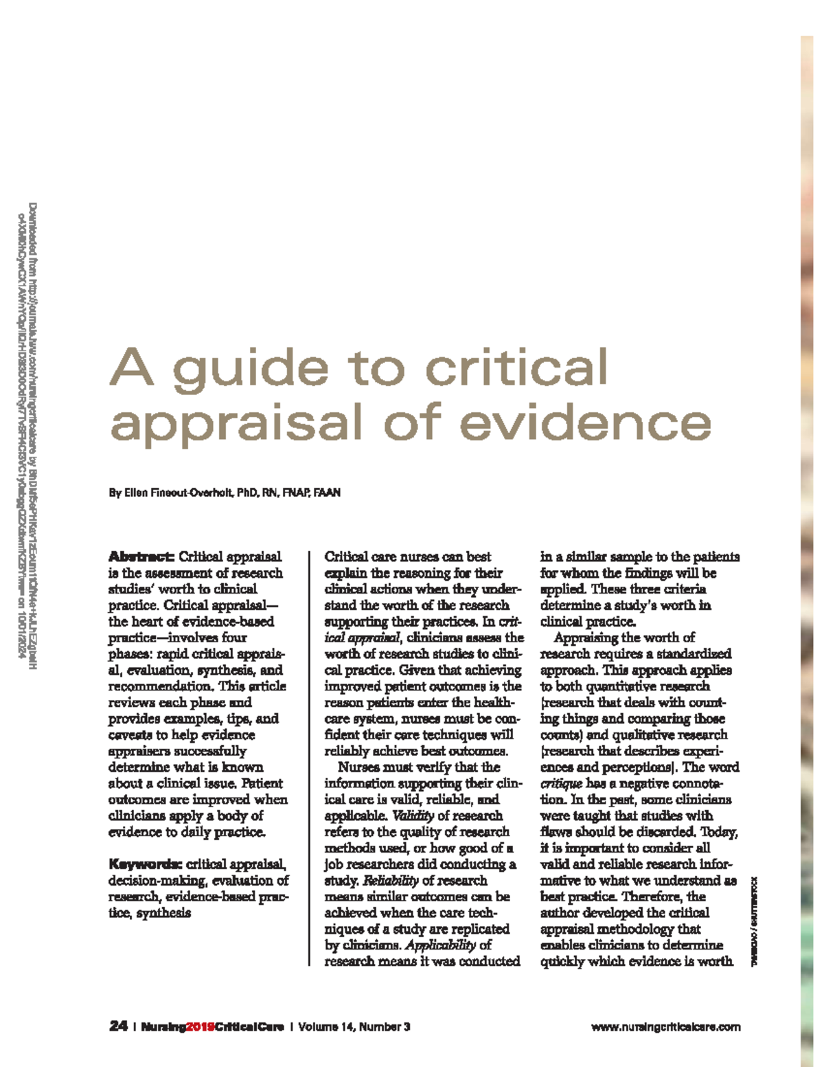 NCC0519 Final Evidence Report by Mintoo - A guide to critical appraisal ...