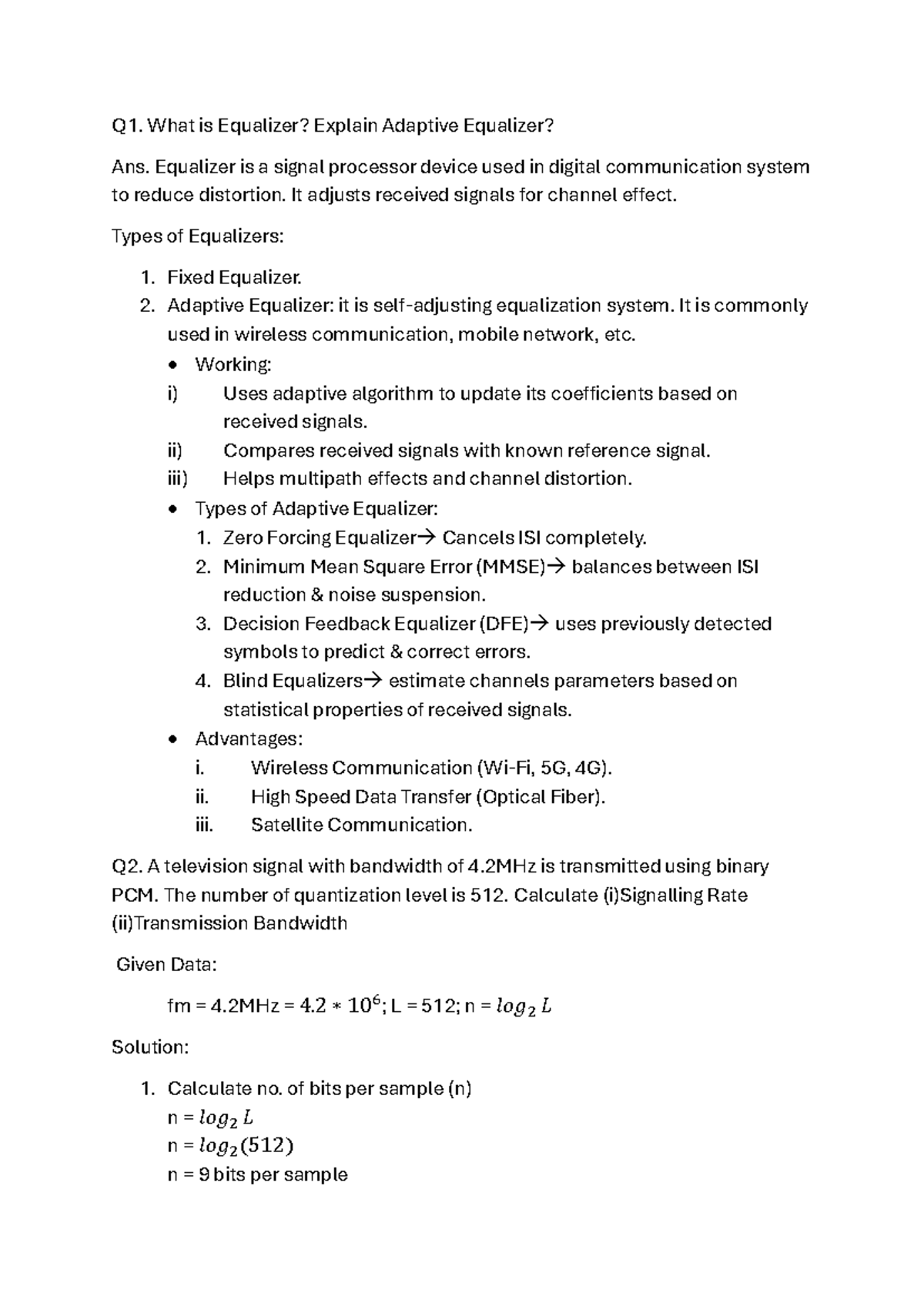 PCS Notes - Important Questions & Answers from Last 5 Papers - Studocu