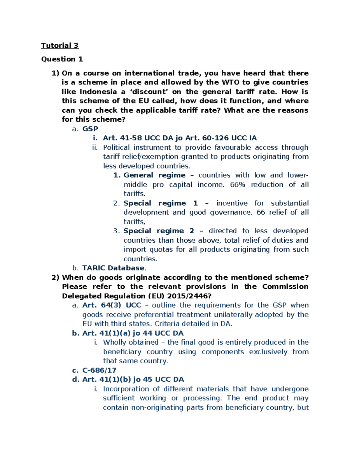 Customs Assignment 3: GSP and Evidence of Origin in International Trade ...