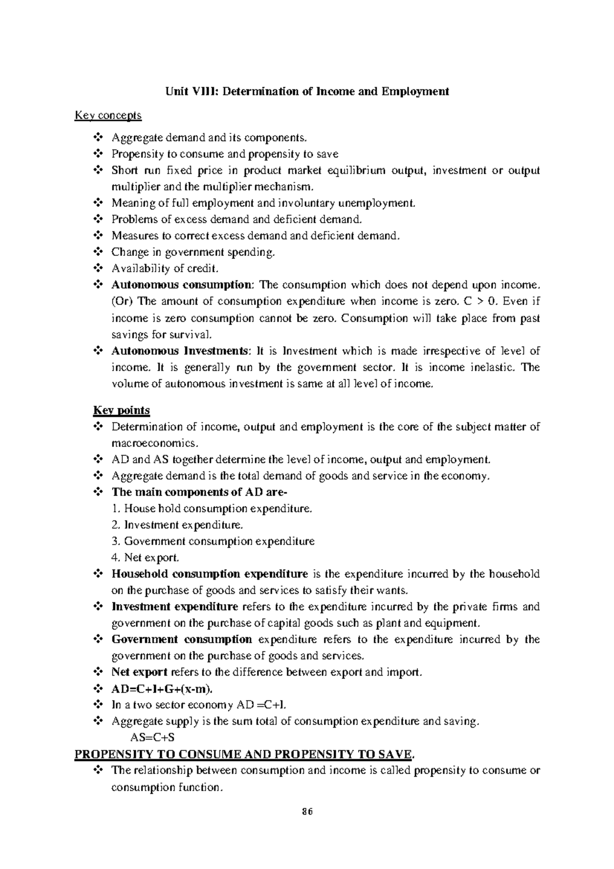 Chapter 3: Determination of Income and Employment (ECO 101) - Studocu