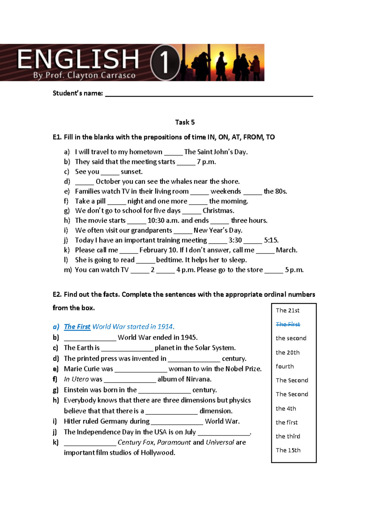 Task 5 and 6 - SSS - Student’s name