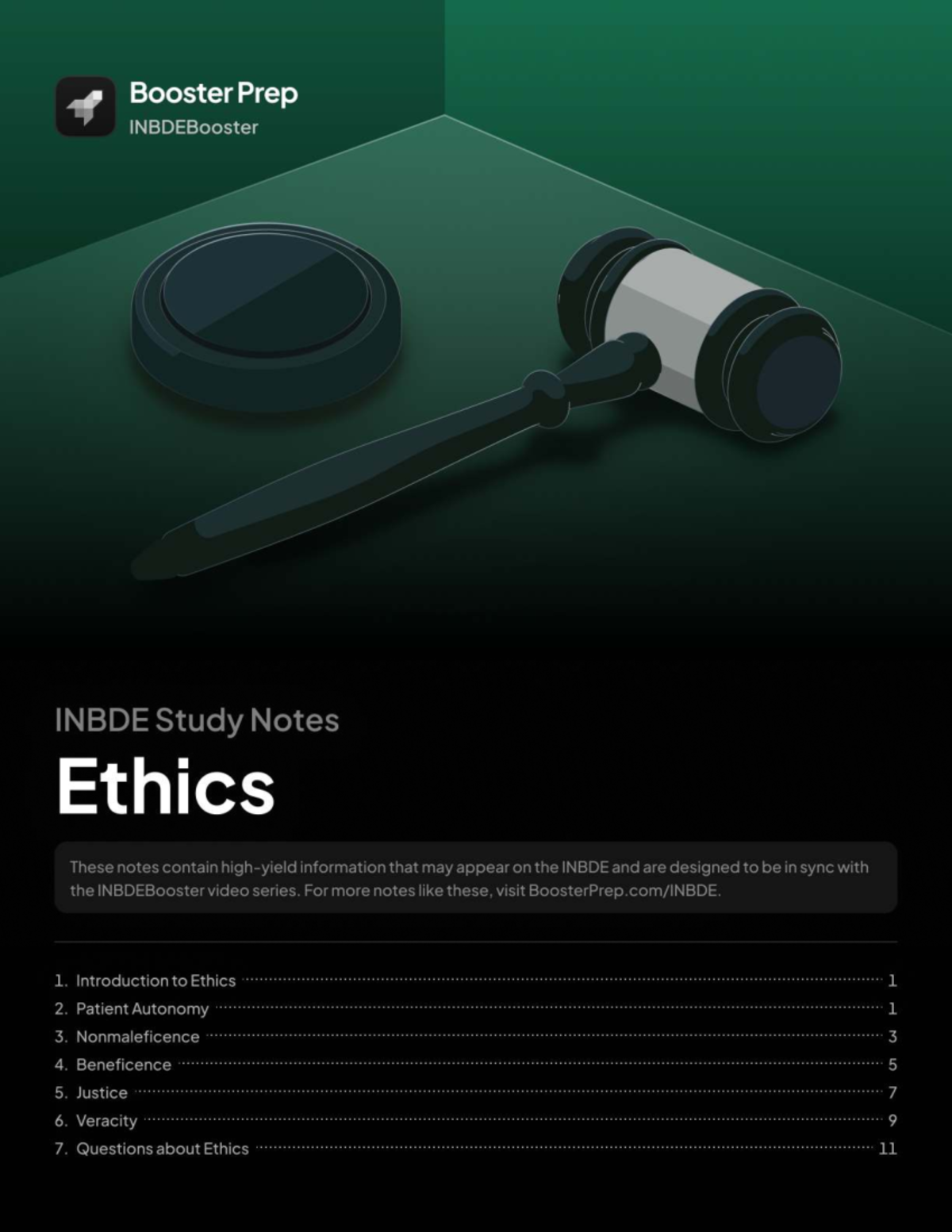 INBDE Booster Study Notes: Ethics Overview & Case Scenarios - Studocu