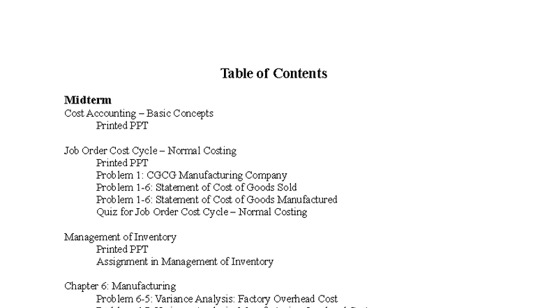 CAC Midterm Exam: Cost Accounting Concepts & Problems Overview - Studocu