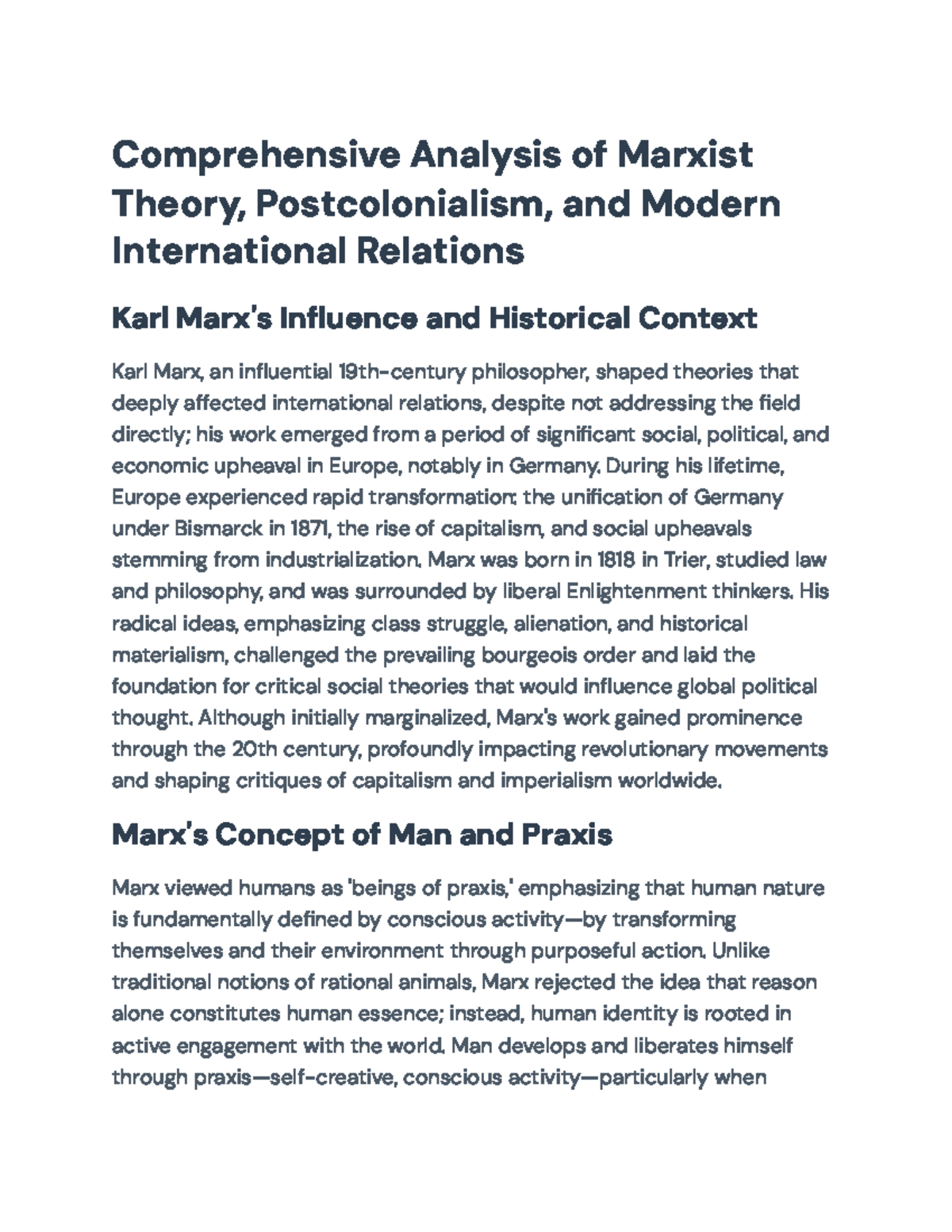 Comprehensive Analysis of Marxism, Social Democracy, and Capitalism ...