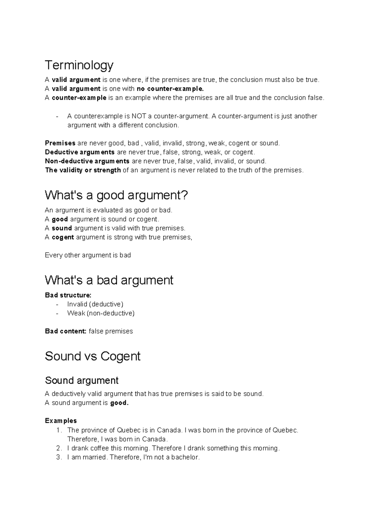 Argument Evaluation: Validity, Soundness, and Cogency Explained - Studocu