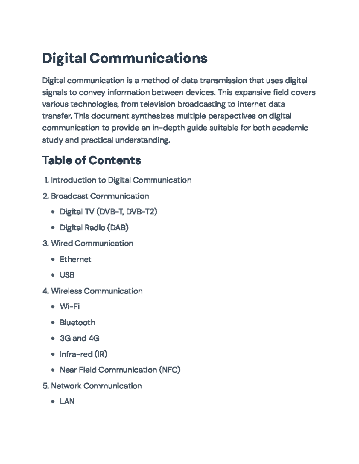 Digital Communications: An In-Depth Study of Transmission Technologies ...