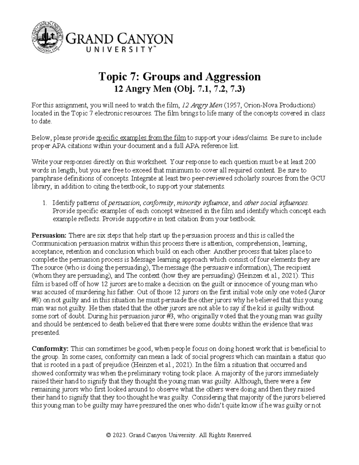 PSY-362-RS-T7-12 Angry Men 2 - Topic 7: Groups and Aggression 12 Angry ...