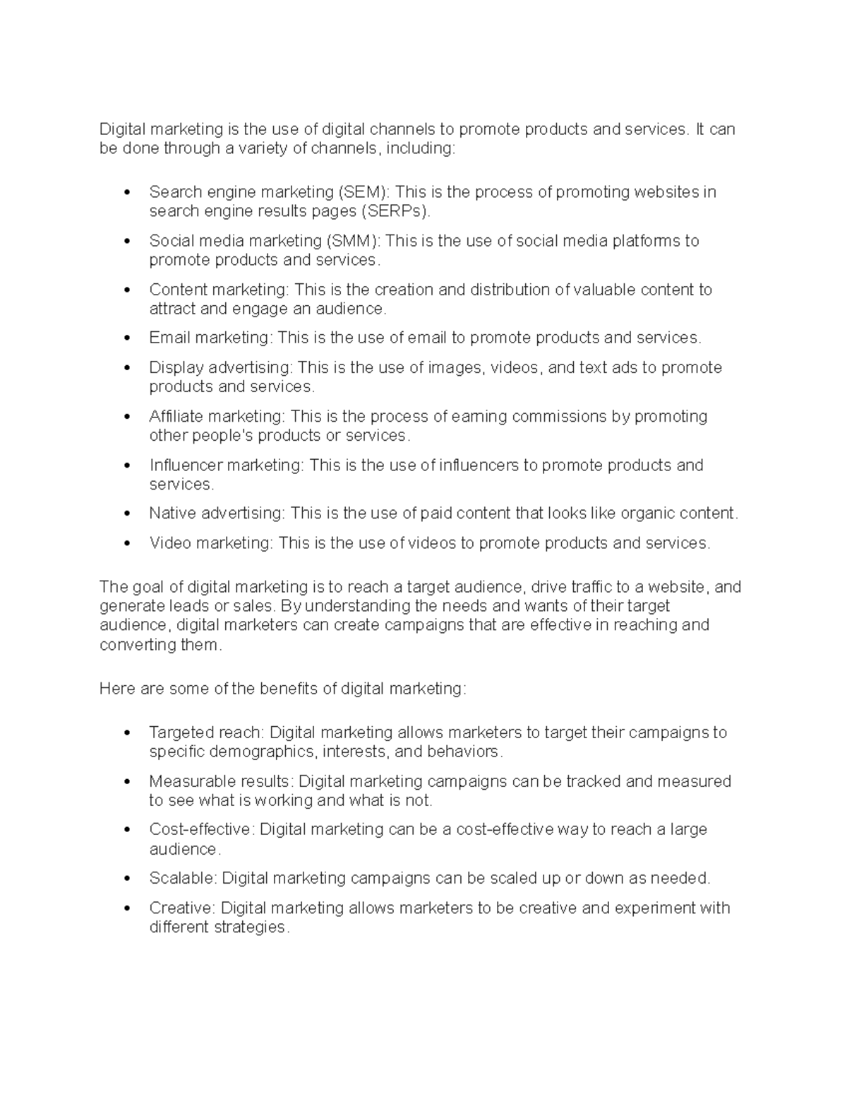 Digital Marketing 101: Understanding Key Channels and Strategies - Studocu