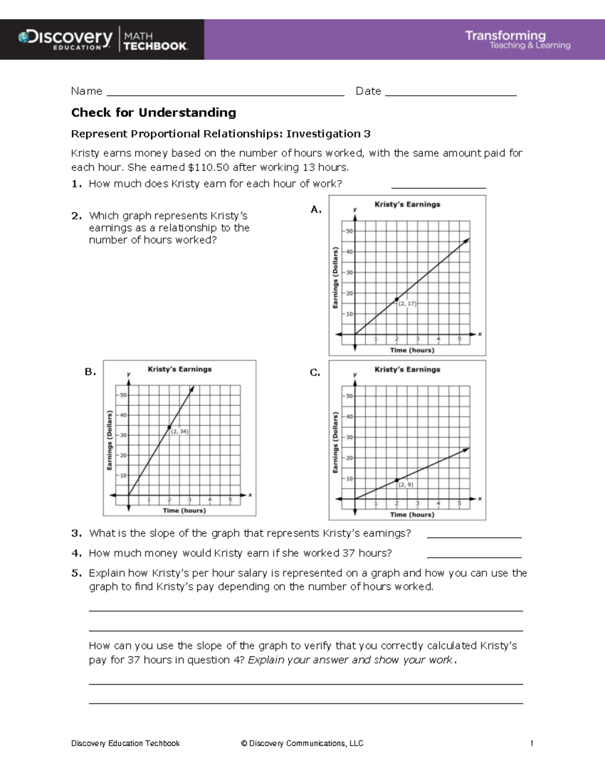 HW - Understanding Proportional Relationships: Investigation 3 - Studocu
