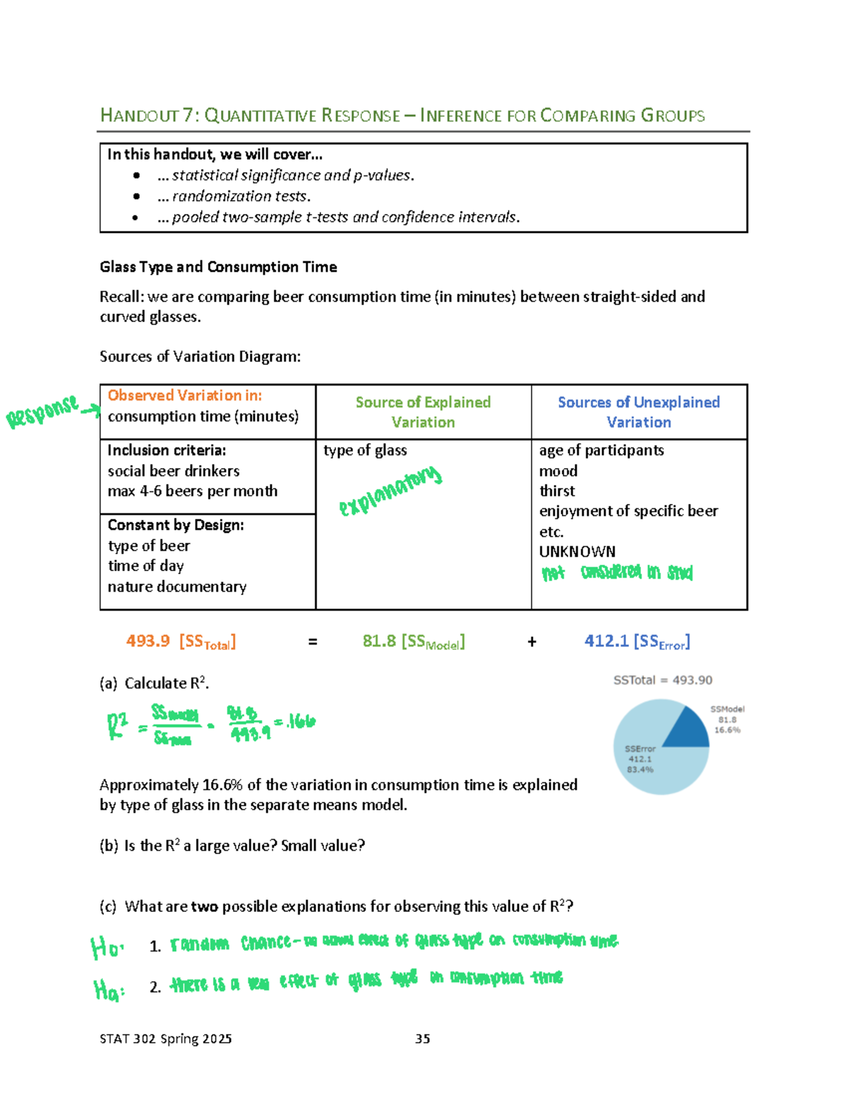 STAT 302 Spring 2025: Inference for Comparing Group Consumption Times ...