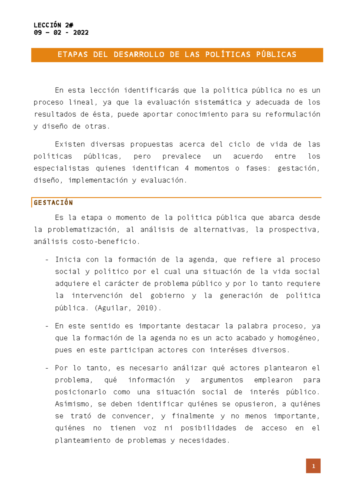 Lección 2 - vbbbbbb - LECCIÓN 2 # 09 – 02 - 2022 ETAPAS DEL DESARROLLO ...