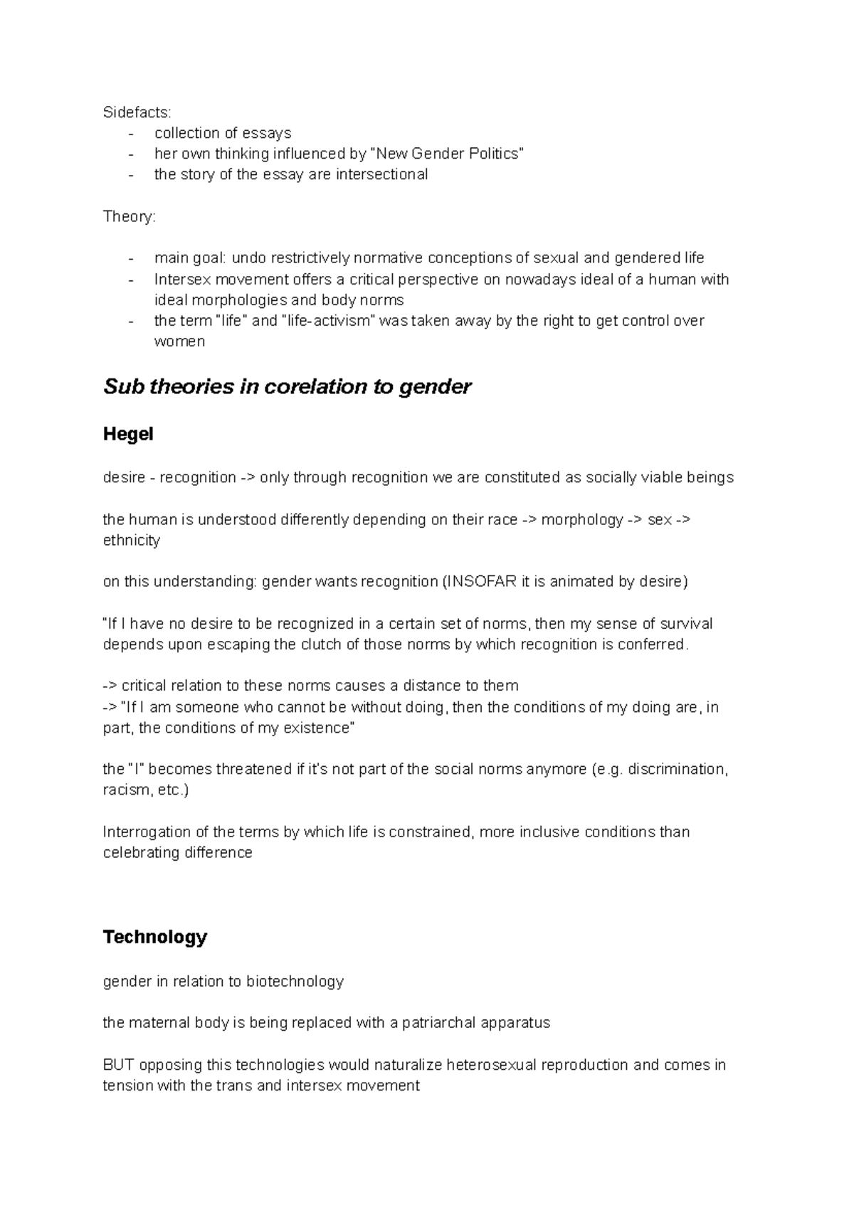 Introduction to Intersectionality: Judith Butler's Undoing Gender ...