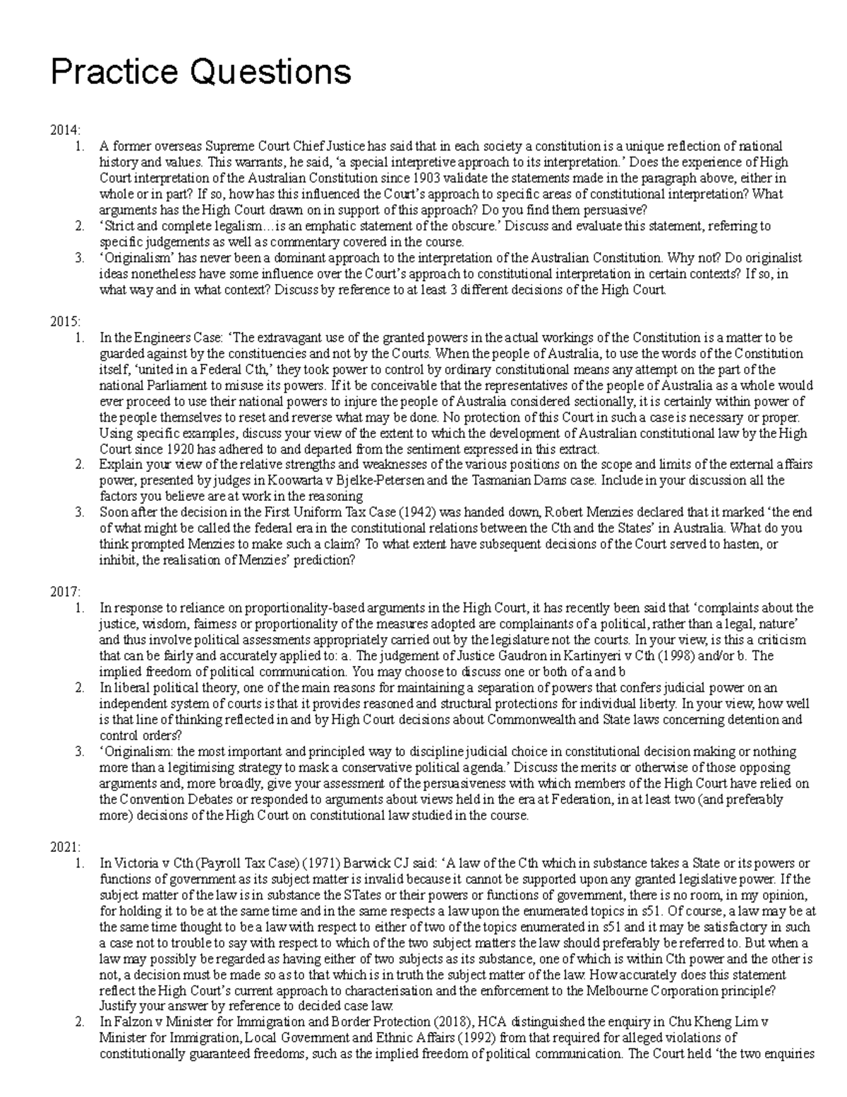 Australian Constitutional Law: Key Interpretations and Case Studies ...