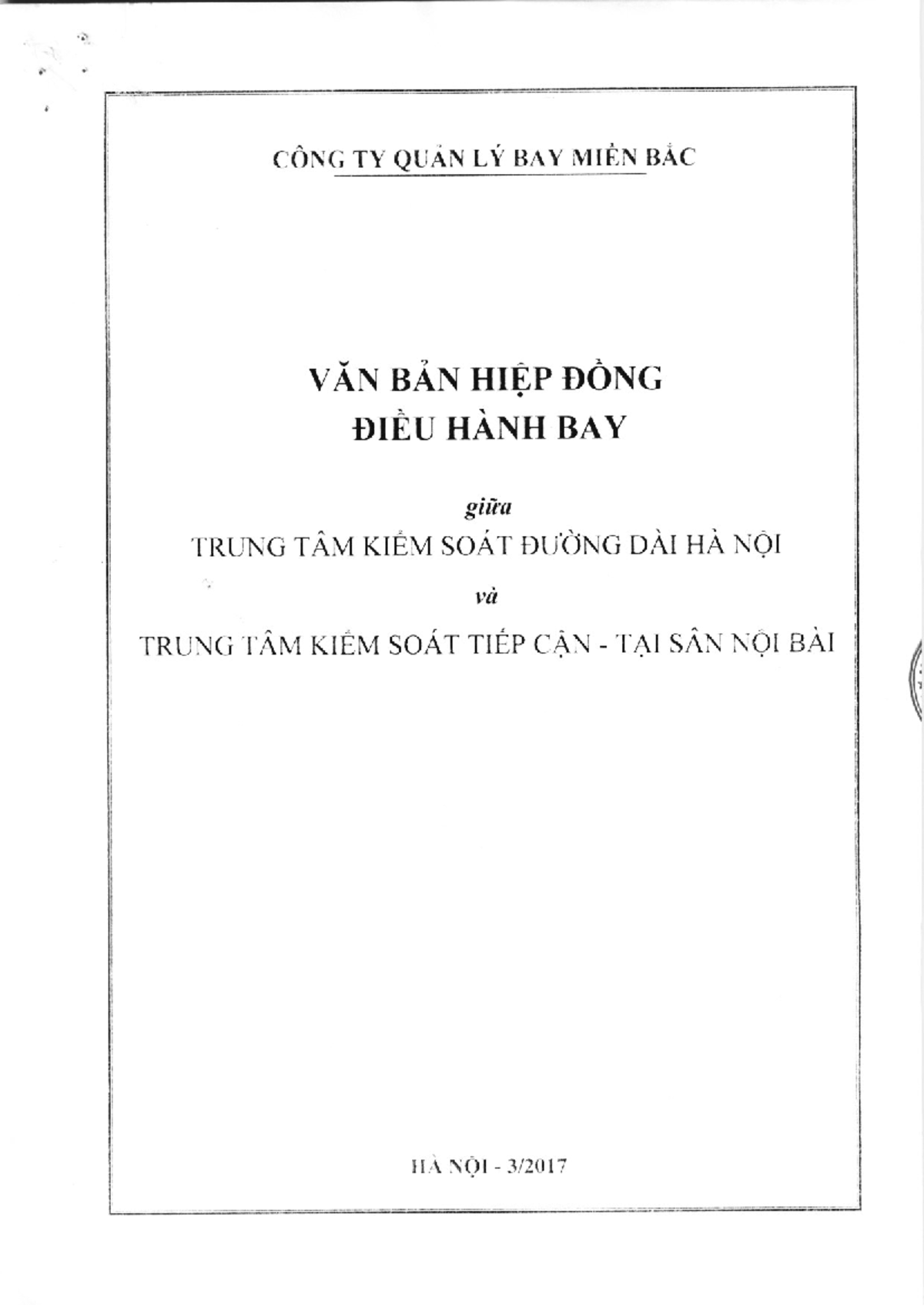VBHD ACC HAN APP NBA HỢP ĐỒNG ĐIỀU HÀNH BAY 30 MAR 2017 - Studocu