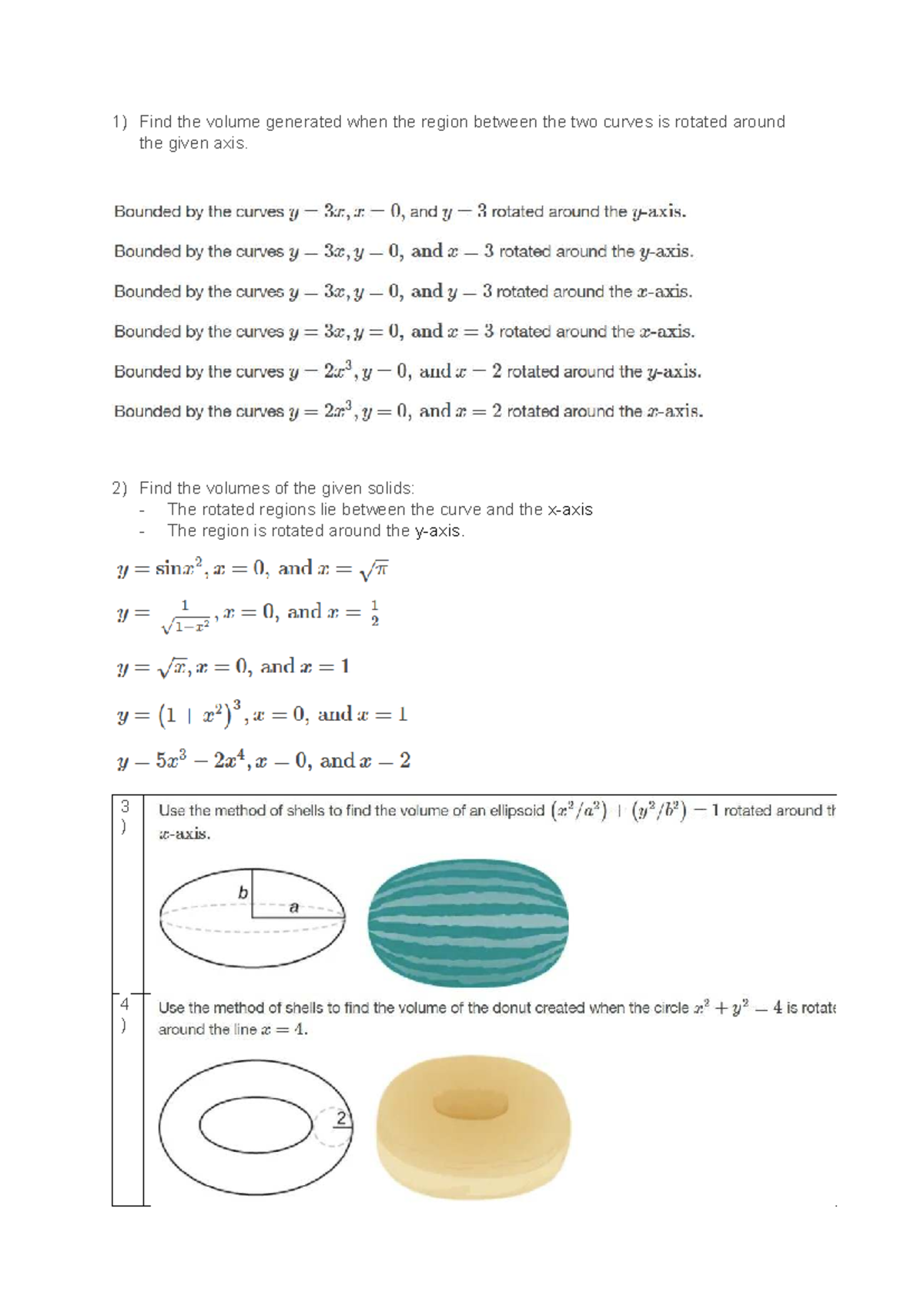 Extra questions Volume, Length, Surface Area - Find the volume ...
