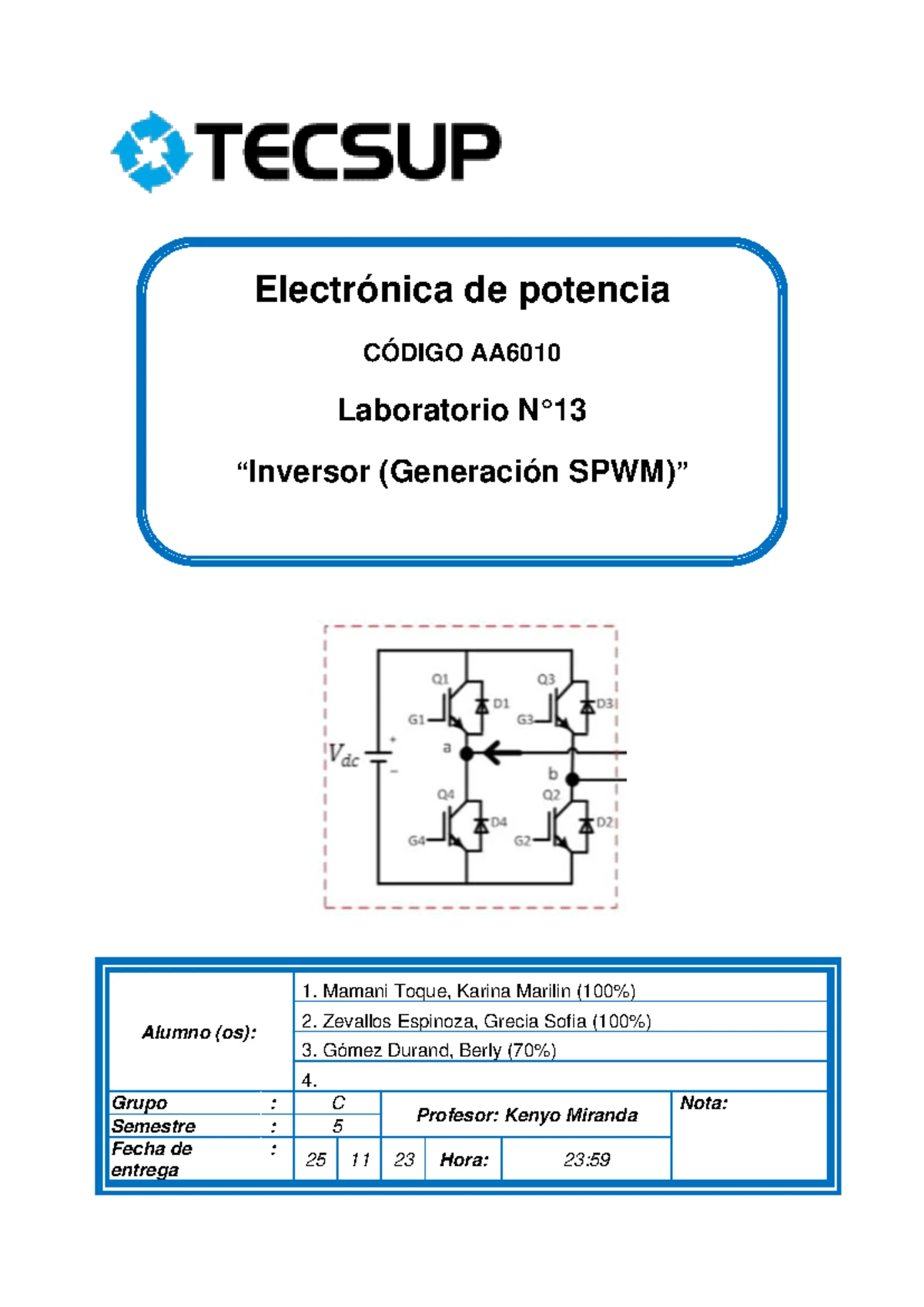 Laboratorio 09: Filtros de Segundo Orden en Circuitos Electrónicos ...