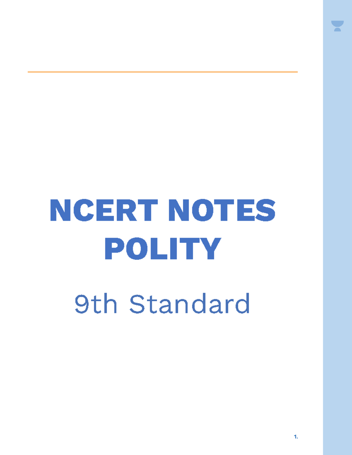 NCERT Polity Notes for 9th Standard: Democracy & Institutions - Studocu