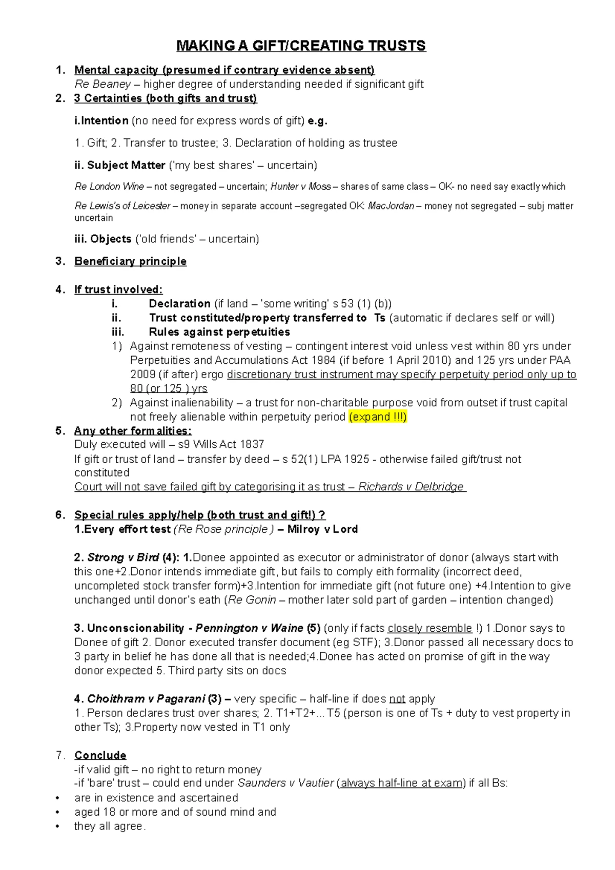 Equity & Trusts: Key Concepts for Problem-Based Exams (Final Exam ...