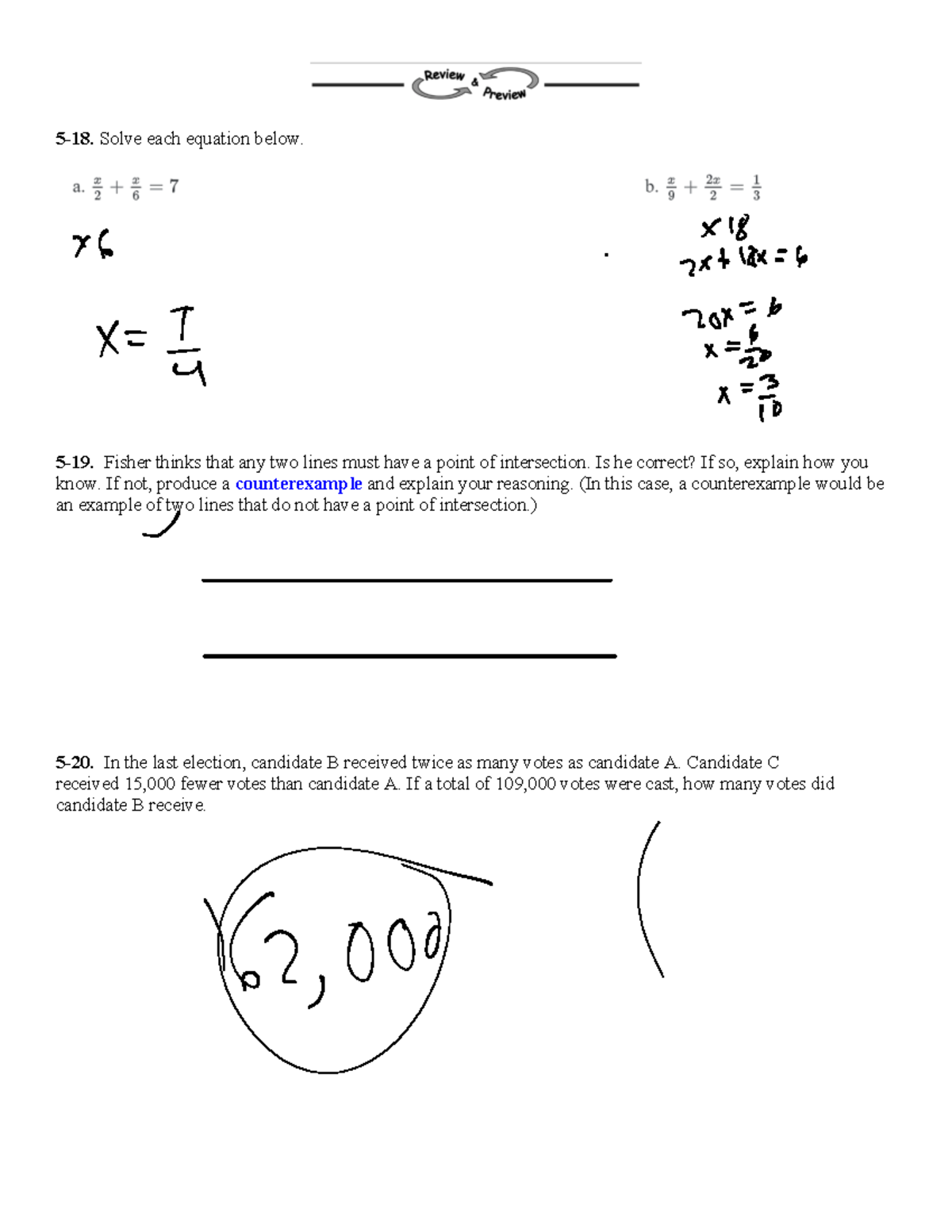 HW+5 - Math Problem Solving and Intersection Analysis - Studocu