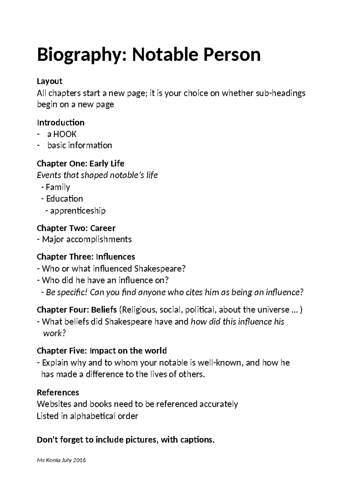 Biography: Notable Person Layout & Referencing Guide - Studocu