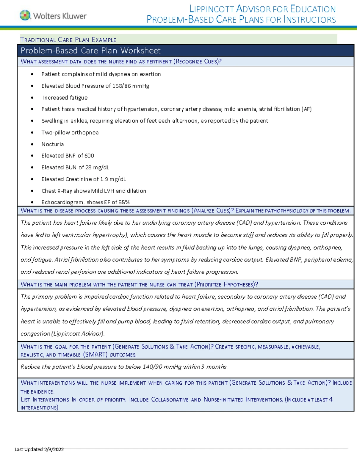 Module 3 Care Plan: Problem-Based Nursing Strategies (Med Surg) - Studocu