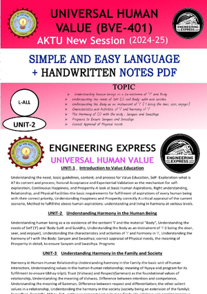 UNIT-V UHV Notes - IMS Engineering College, Ghaziabad V A L U E E D U C ...