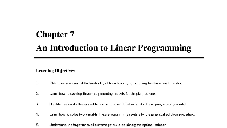 QMB 10: Chapter 7 - Introduction to Linear Programming Concepts and ...