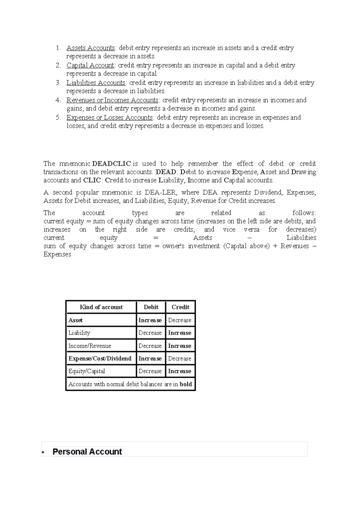 Basic Accountancy Concepts & Journal Entries Overview (ACCT101) - Studocu