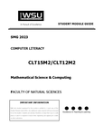 CLT11M1 - WSU - Computer Literacy - Studocu
