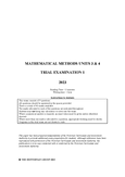 Practice materials for Studying Math Methods Unit 3 and 4 in VCE ...