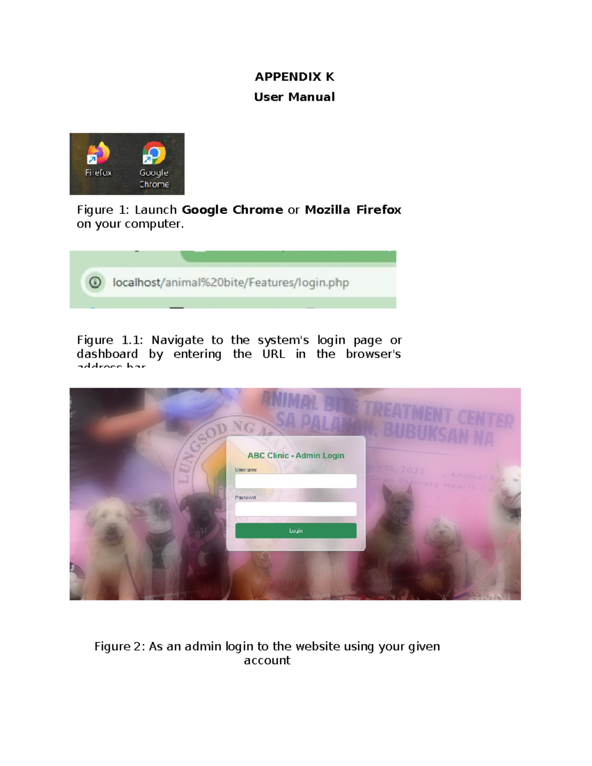 Manual Final - APPENDIX K User Manual Figure 1: Launch Google Chrome or ...