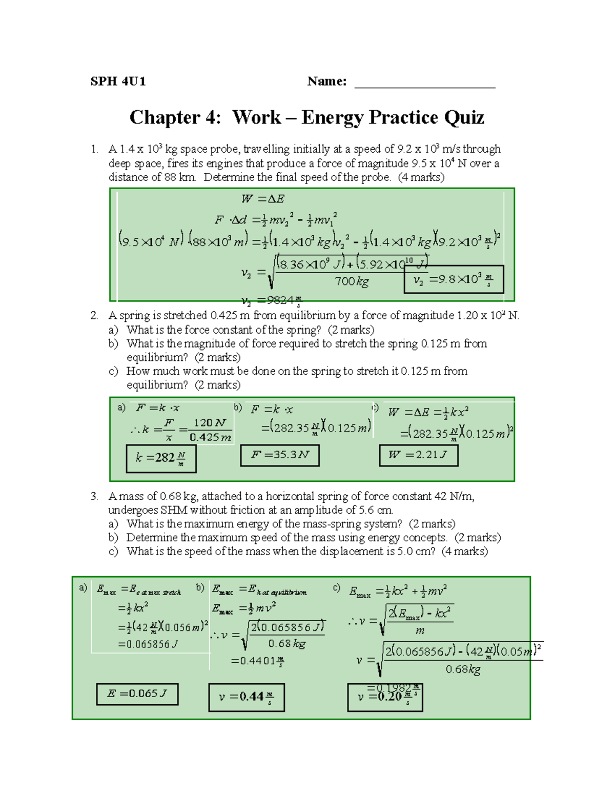 Ch. 4 - Practice Quiz - Answers - SPH 4U1 Name ...