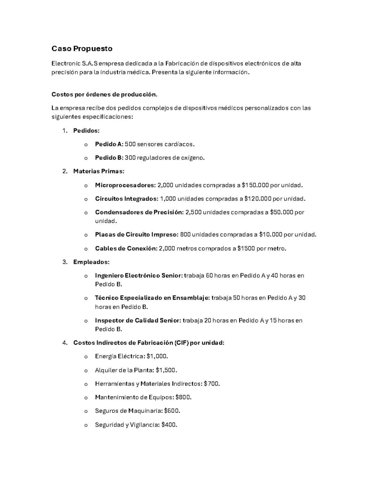 Ejercicios de Costos y Análisis Financiero - Ejercicio #3 - Studocu
