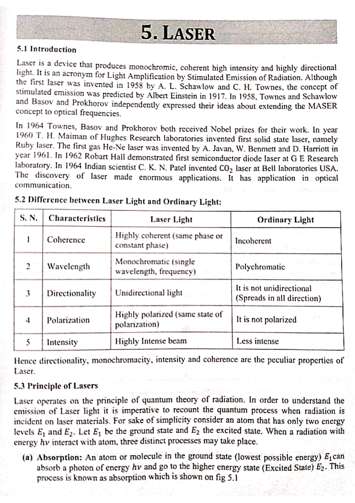 2.3 Laser Lecture Notes and Key Concepts - Studocu