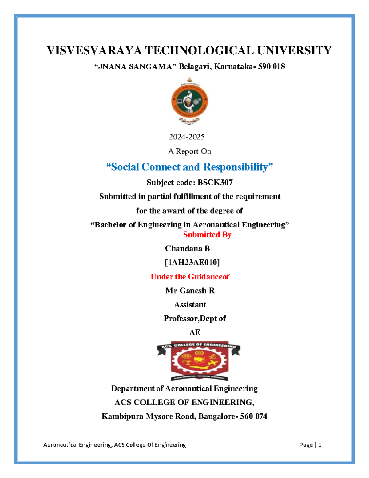 Report on Connect (BSCK307) - Social Responsibility and Sustainability ...