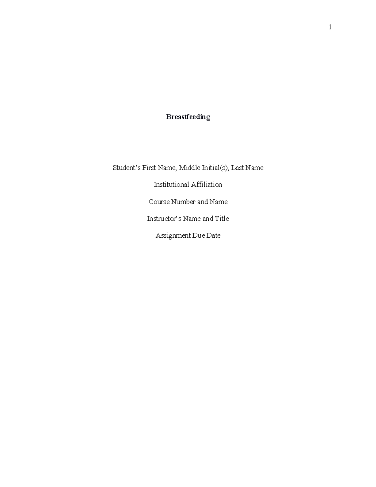 Breastfeeding Initiative: Strategies for Support and Education - Studocu