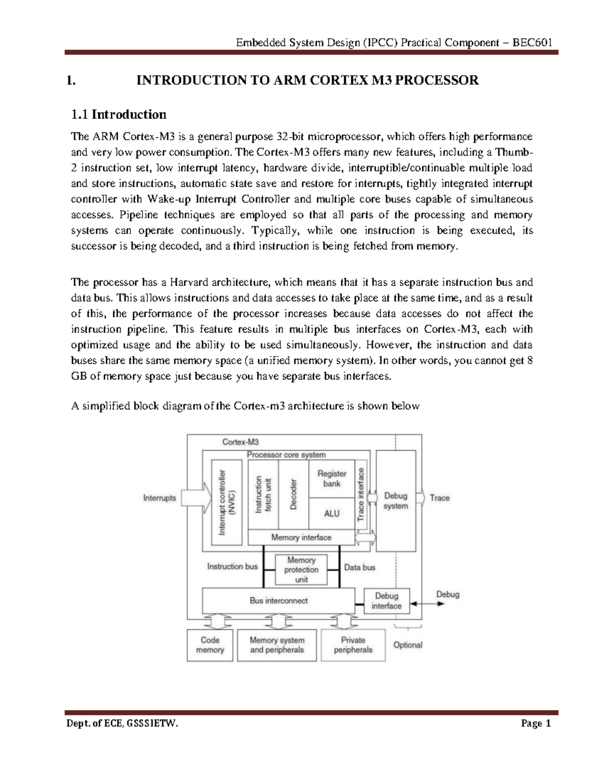 Embedded System Design (IPCC) Practical on ARM Cortex M3 & LPC1768 ...