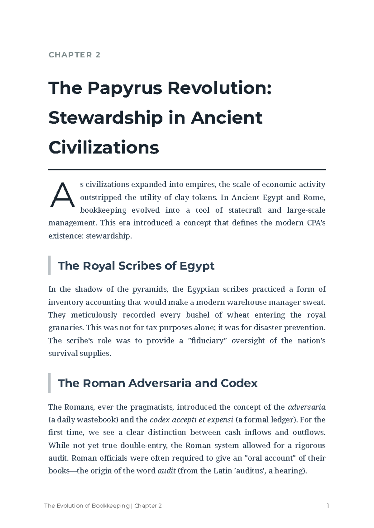 C LTWM LIDRH LB 6 Chapter 2: The Papyrus Revolution in Stewardship ...