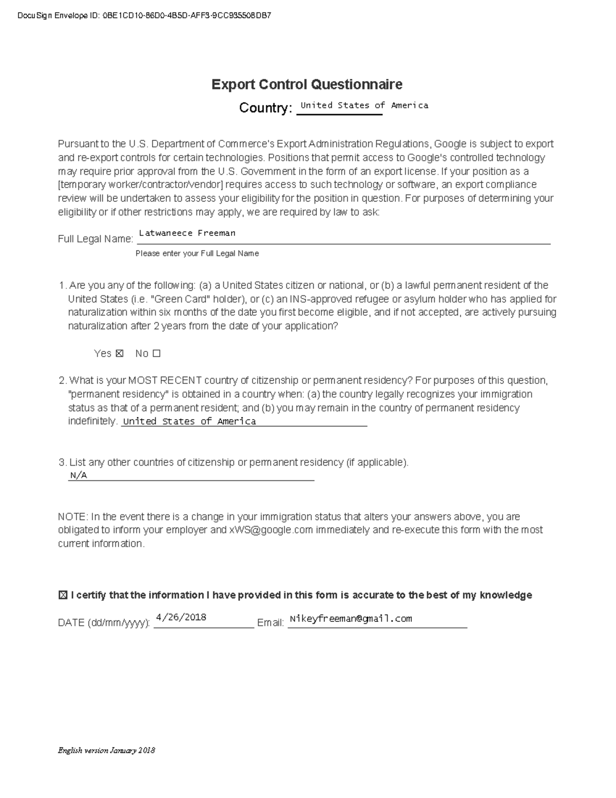 ECQ - English (Americas) - DocuSign Envelope ID: Export Control ...