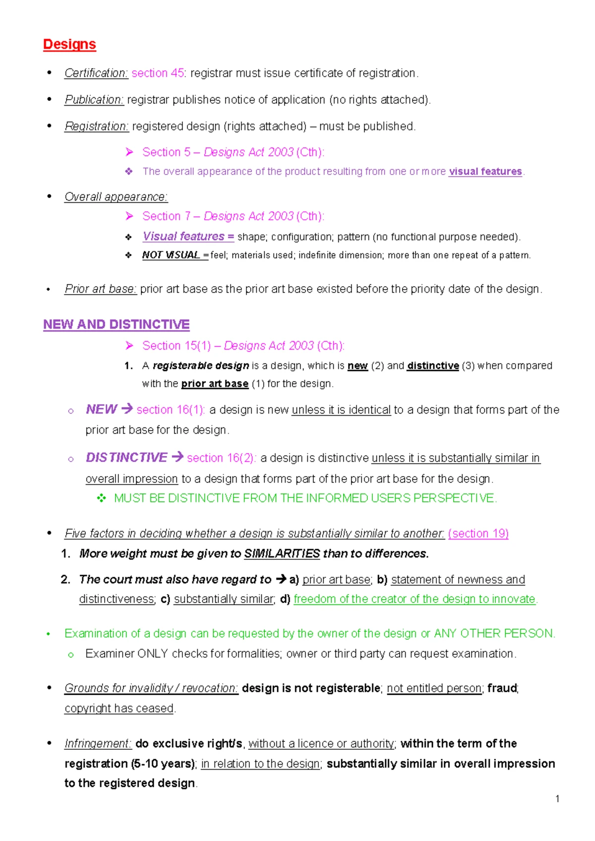 TM1 & TM2: Comprehensive Trademarks Exam Notes and Key Concepts - Studocu