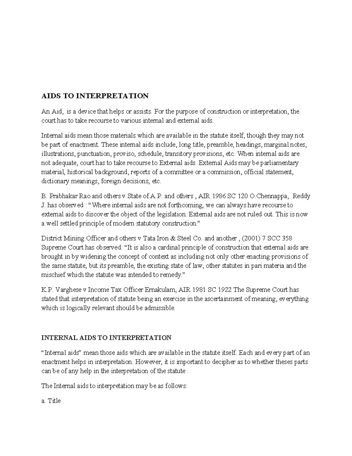 50488 Aids to Interpretation: Internal and External Resources Explained ...