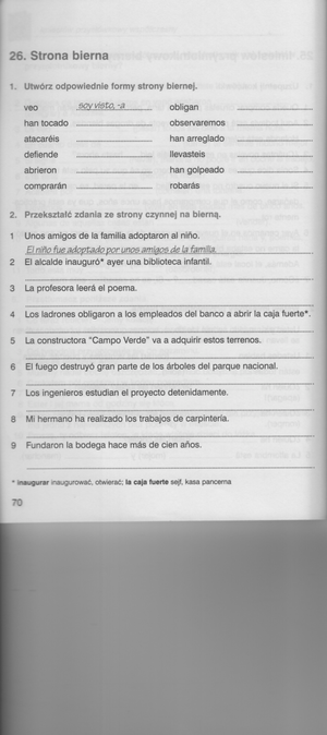 Sprawdzian Hiszpański 1 Liceum Zaimkimpodmiotu www.studocu.com