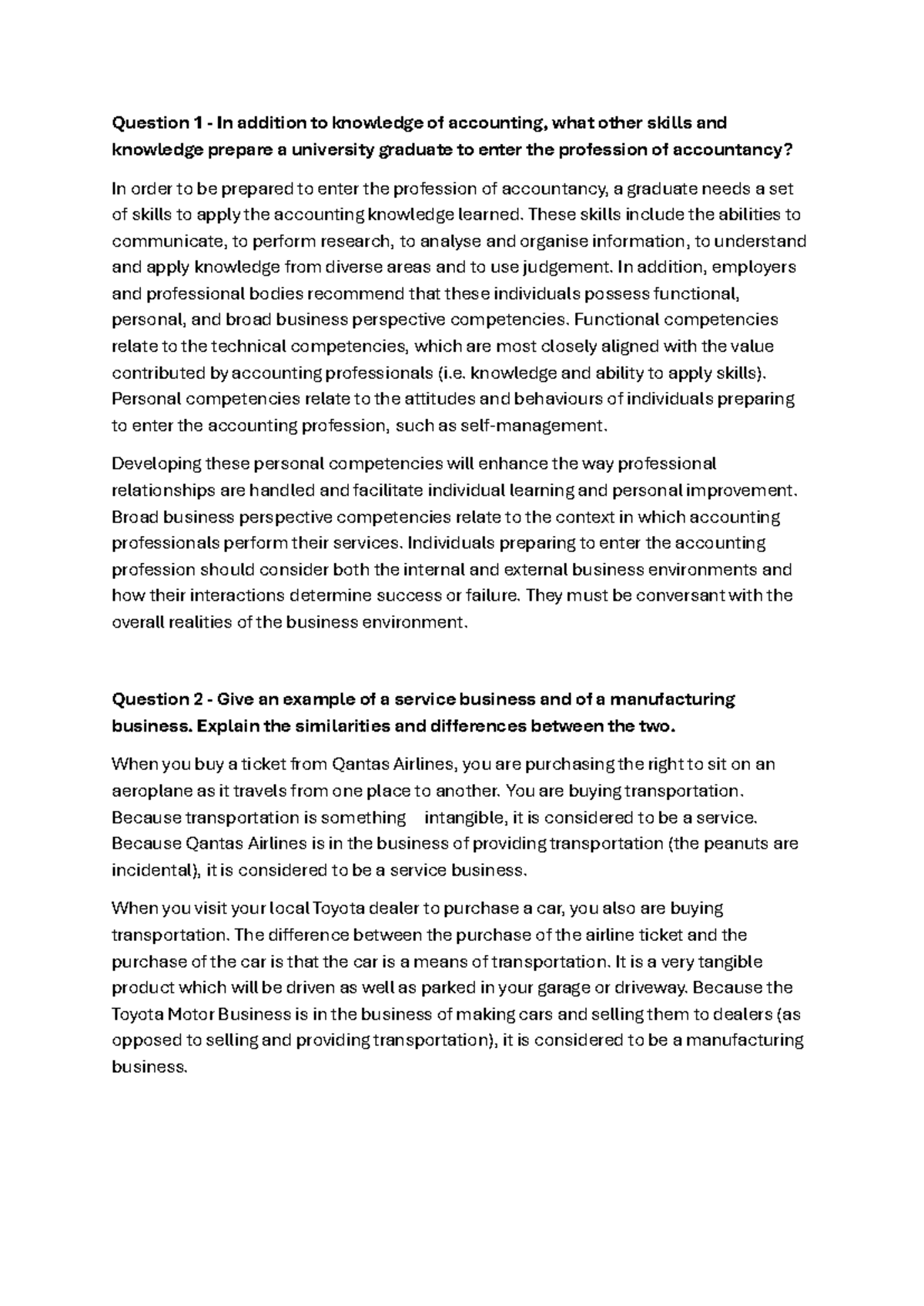 Exam Notes - ACC 101: Final Exam Practice Materials on Accounting ...