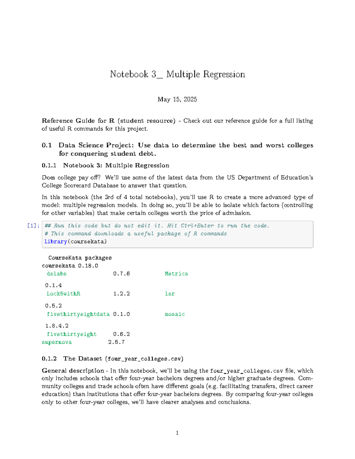 Notebook 3: Multiple Regression Analysis for Student Debt Insights ...