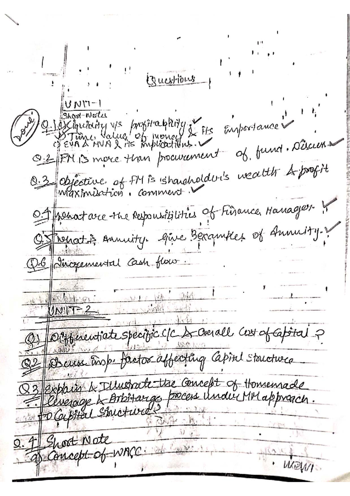 FM Question Bank: Key Concepts and Exam Preparation Guide - Studocu
