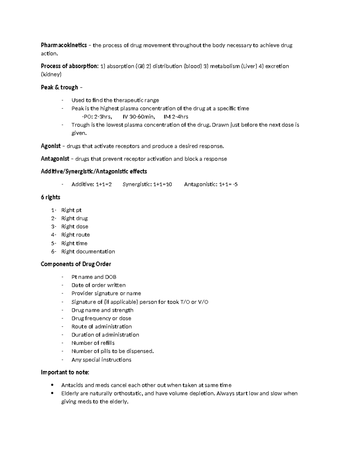 Pharma Exam 1 - Comprehensive Review Notes for PHARM 101 - Studocu