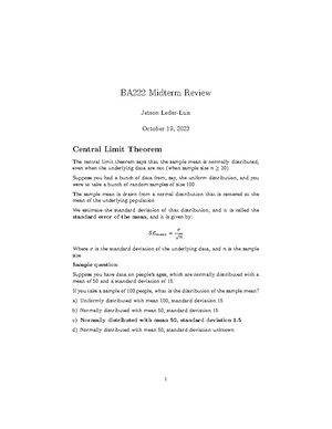 BA223 Final Exam Study Guide: Multivariate Regression Analysis - Studocu