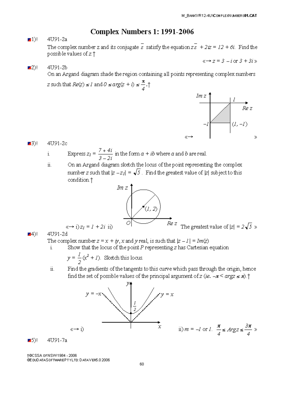 Complex Numbers: Exam Preparation Notes for 01CSSA - Studocu